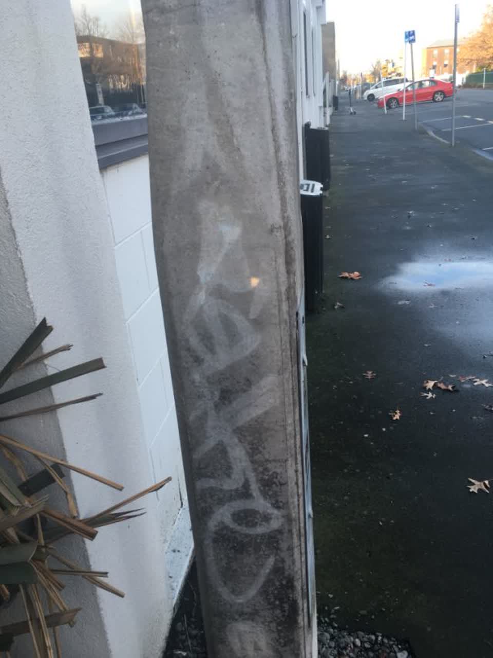 The photograph attached to this graffiti report