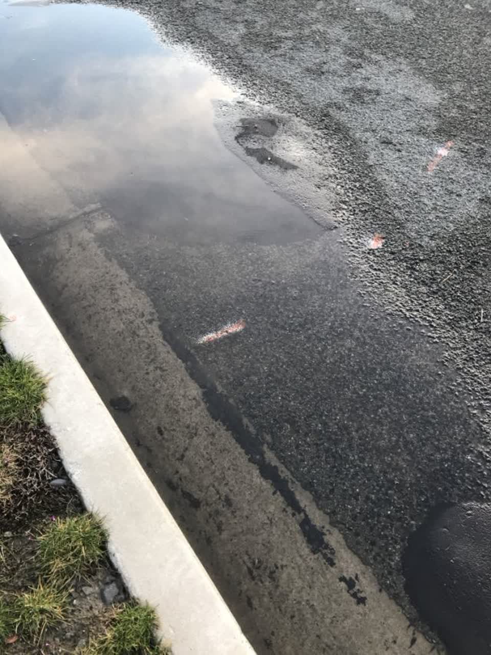 The photograph attached to this flooding report