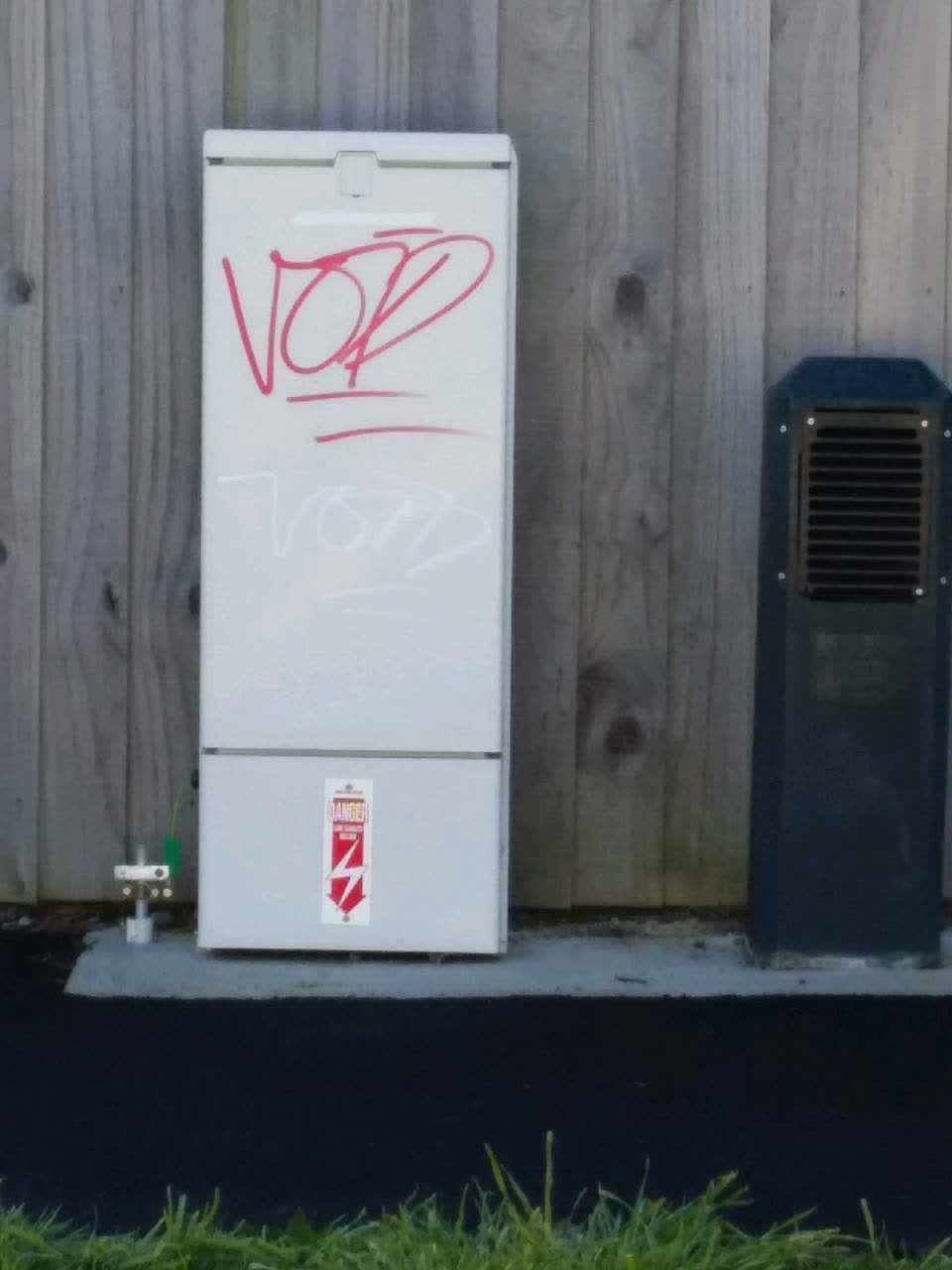 The photograph attached to this graffiti report