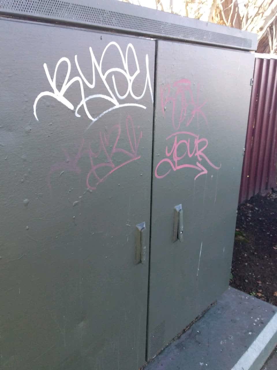 The photograph attached to this graffiti report