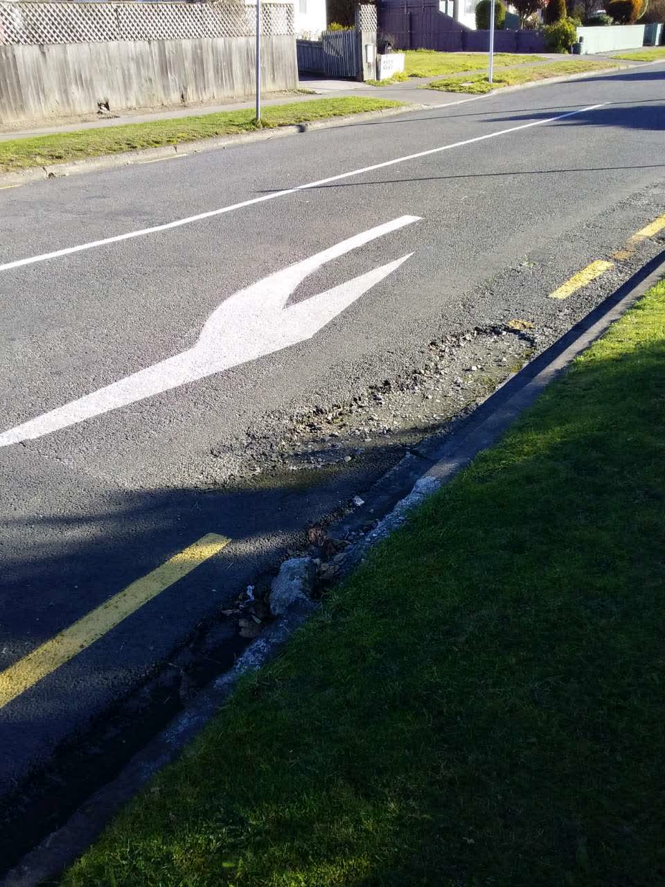 The photograph attached to this roading/streets report
