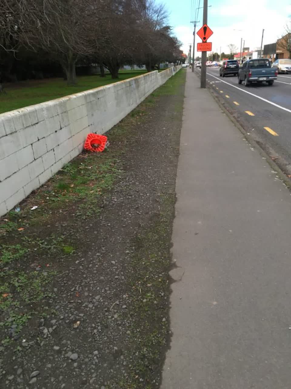 The photograph attached to this roading/streets report