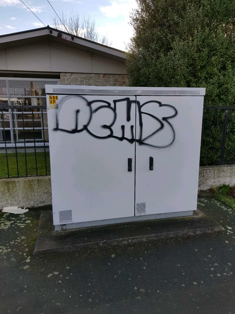 The photograph attached to this graffiti report