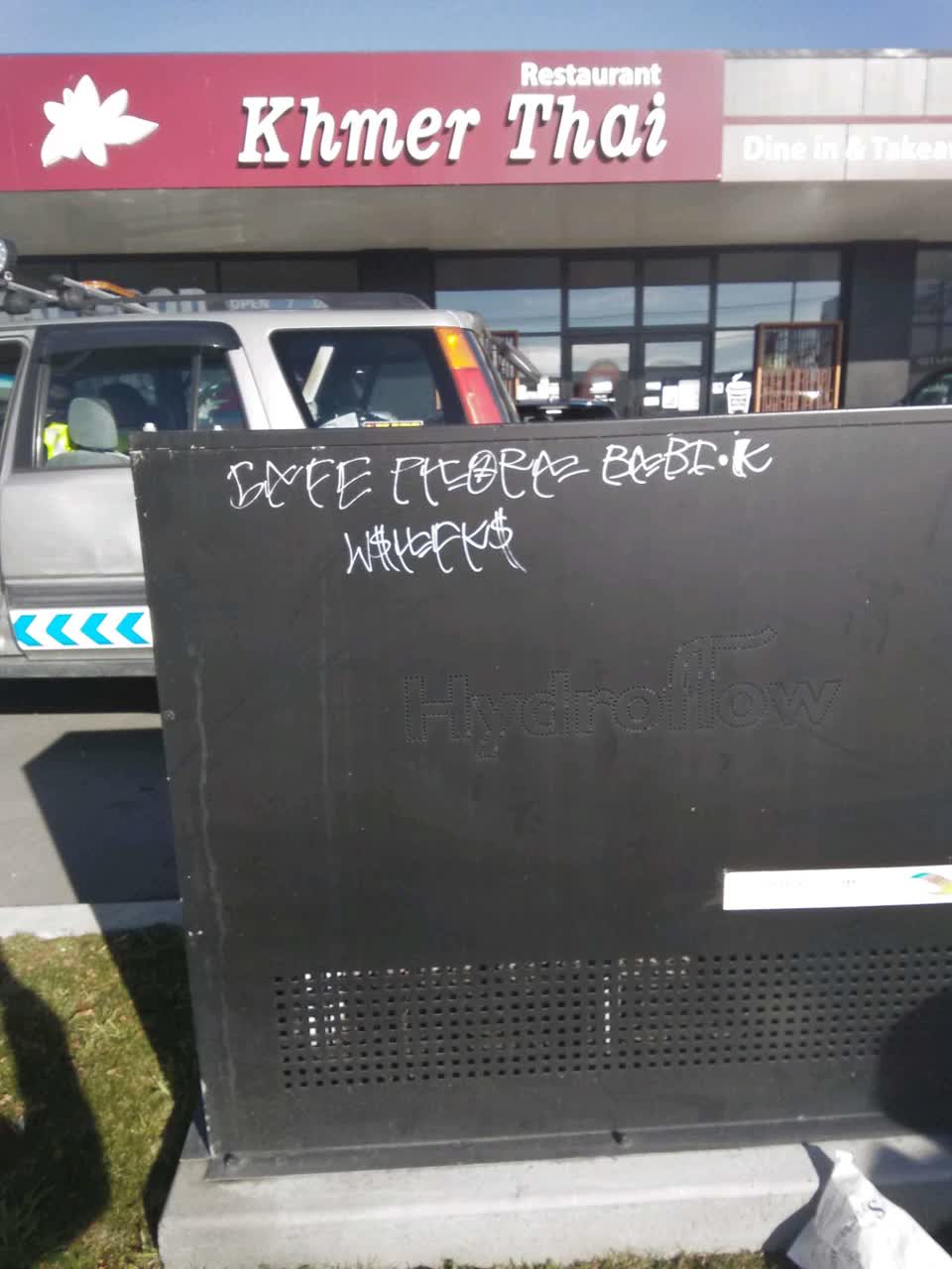 The photograph attached to this graffiti report