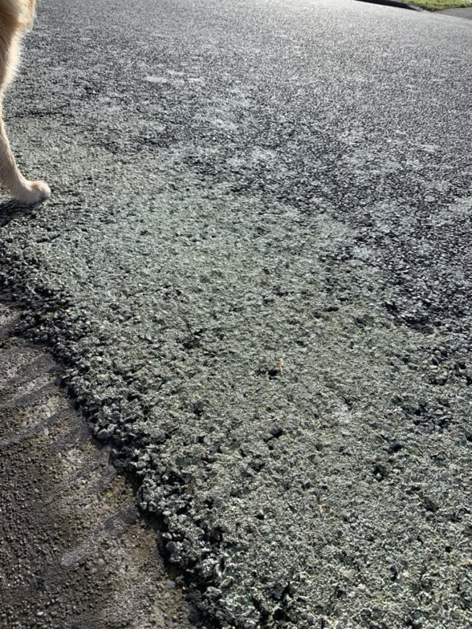 The photograph attached to this roading/streets report