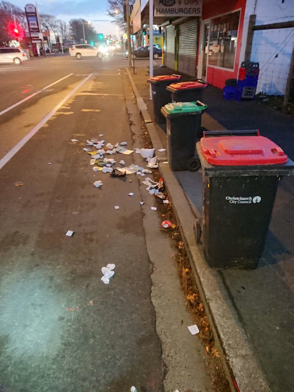 The photograph attached to this rubbish/recycling report