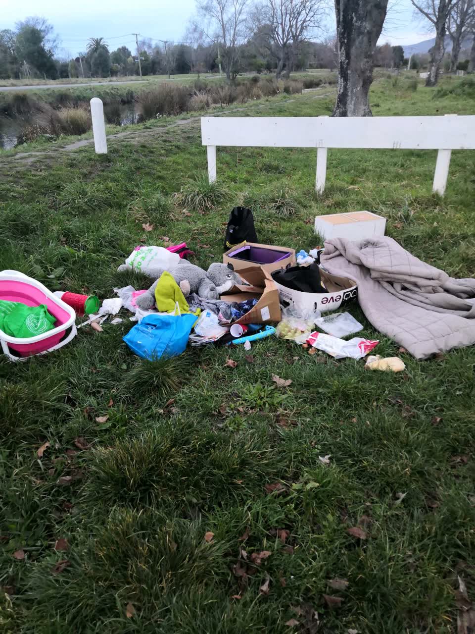 The photograph attached to this rubbish/recycling report