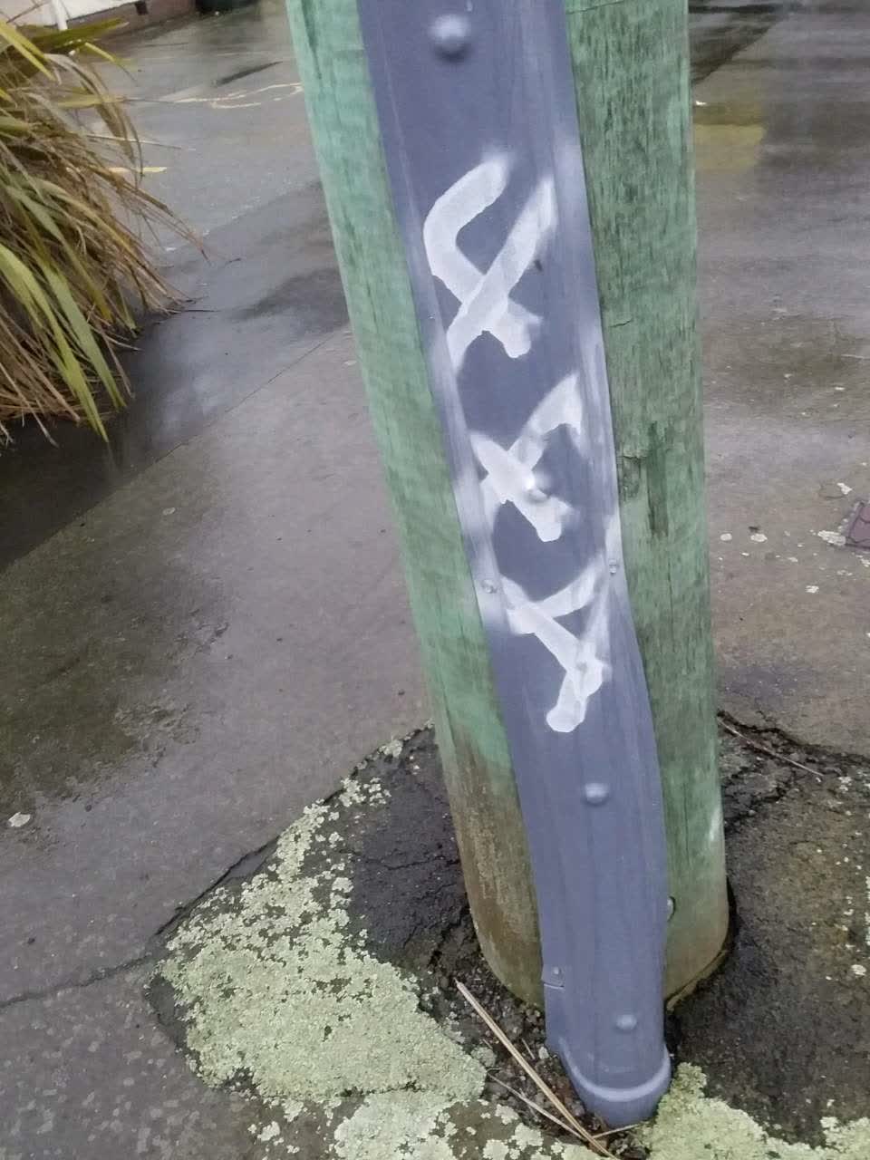 The photograph attached to this graffiti report