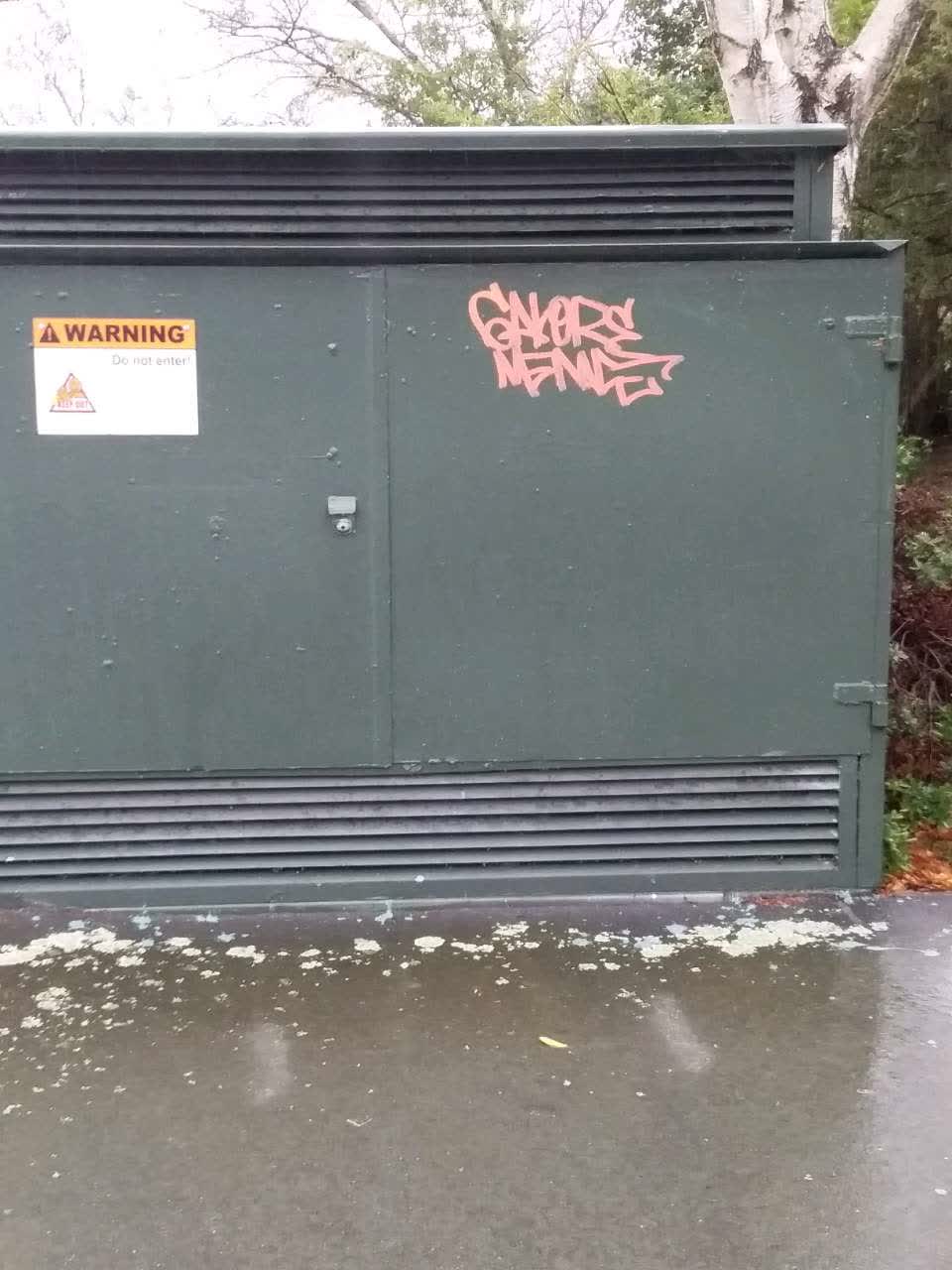 The photograph attached to this graffiti report