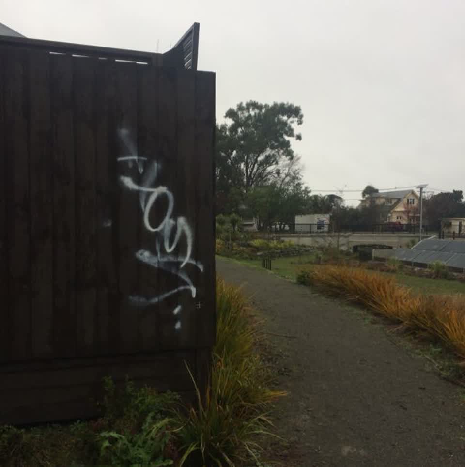 The photograph attached to this graffiti report