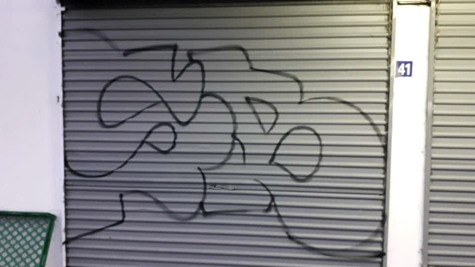 The photograph attached to this graffiti report