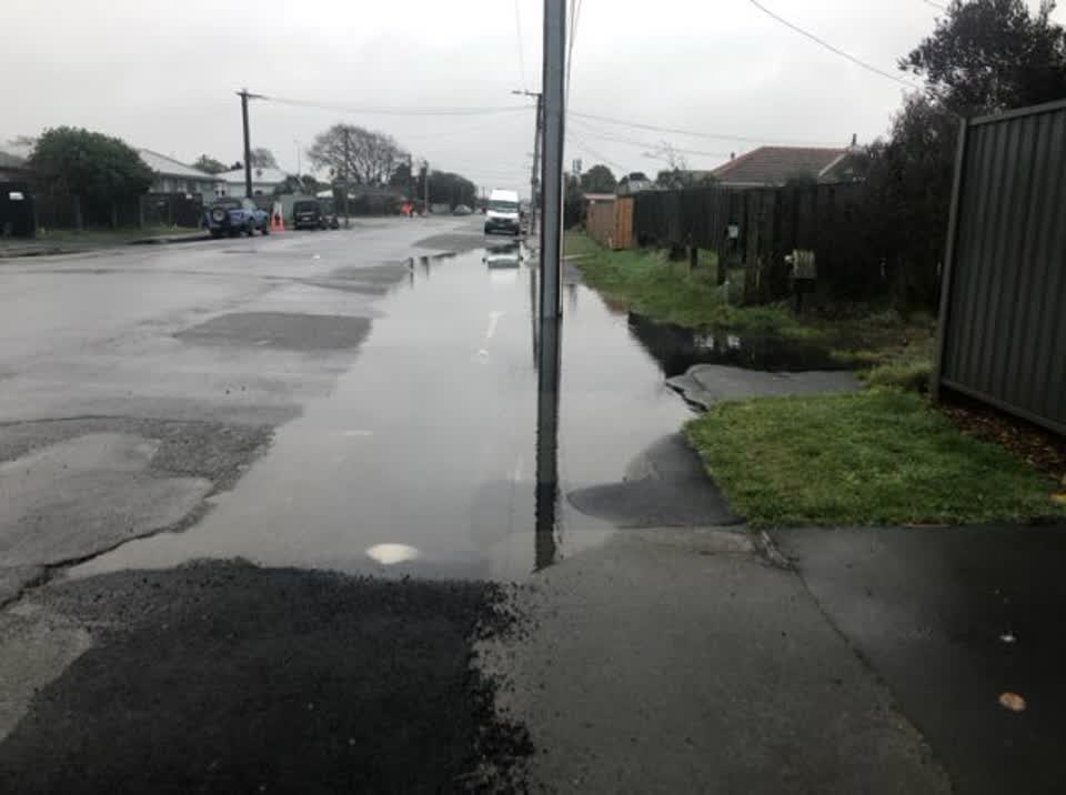 The photograph attached to this flooding report