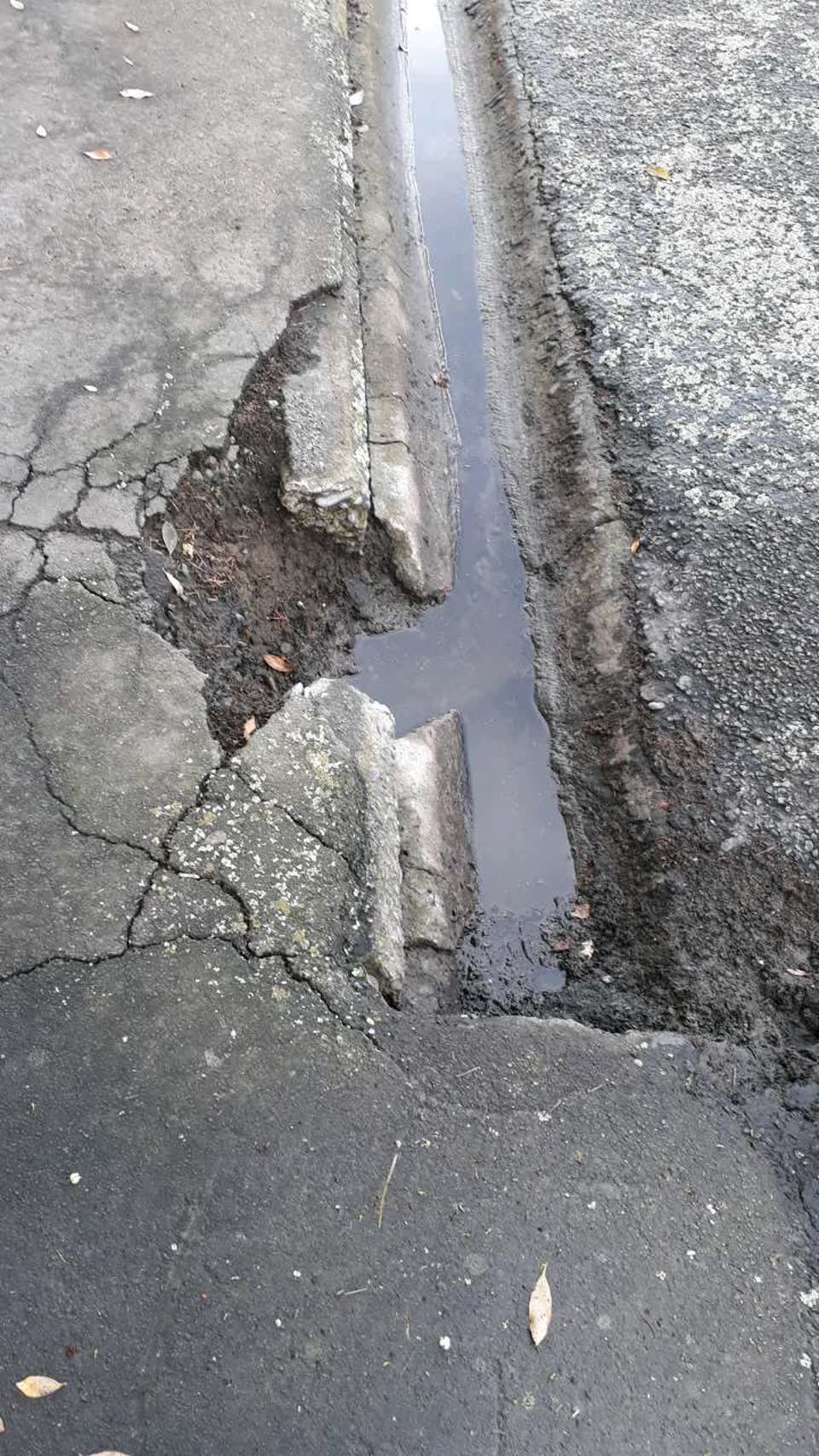 The photograph attached to this roading/streets report