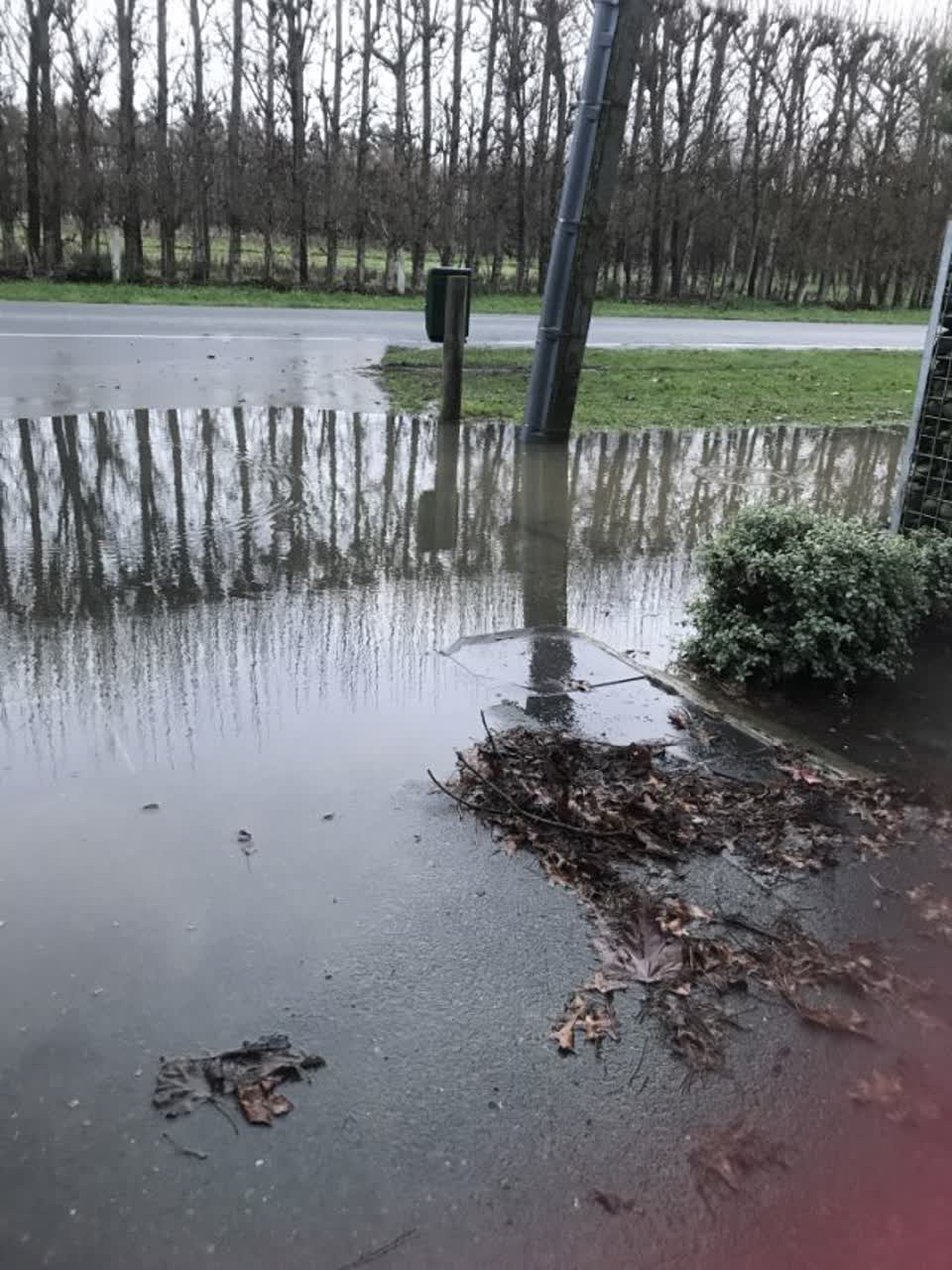 The photograph attached to this flooding report