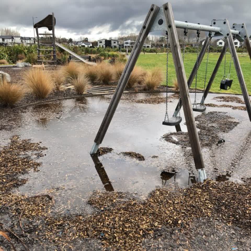 The photograph attached to this flooding report