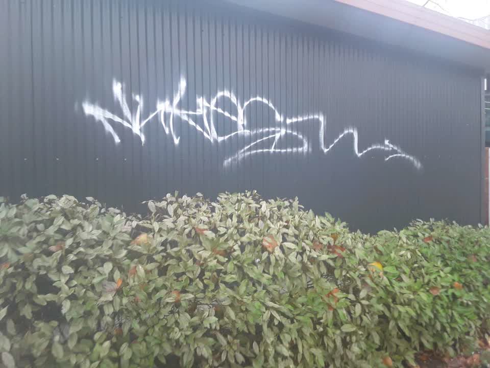 The photograph attached to this graffiti report