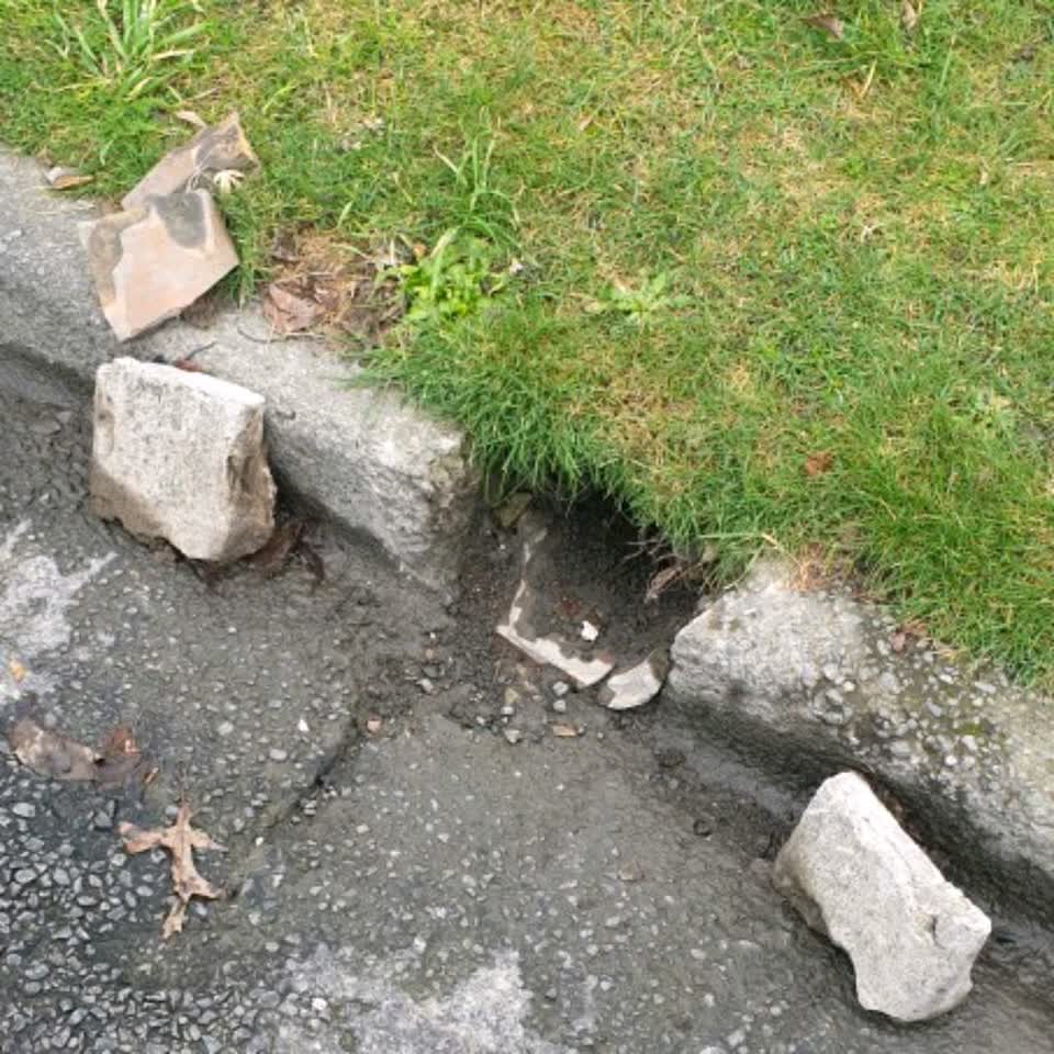 The photograph attached to this roading/streets report