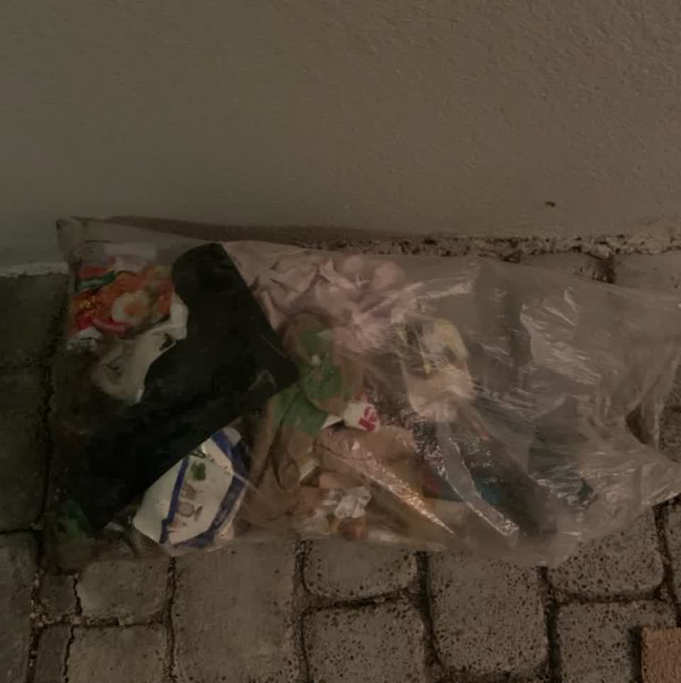 The photograph attached to this rubbish/recycling report