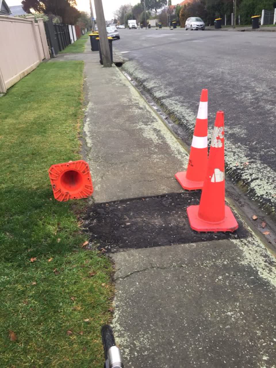 The photograph attached to this roading/streets report