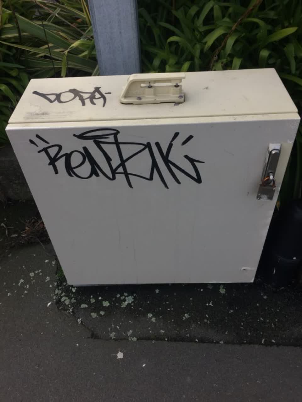The photograph attached to this graffiti report