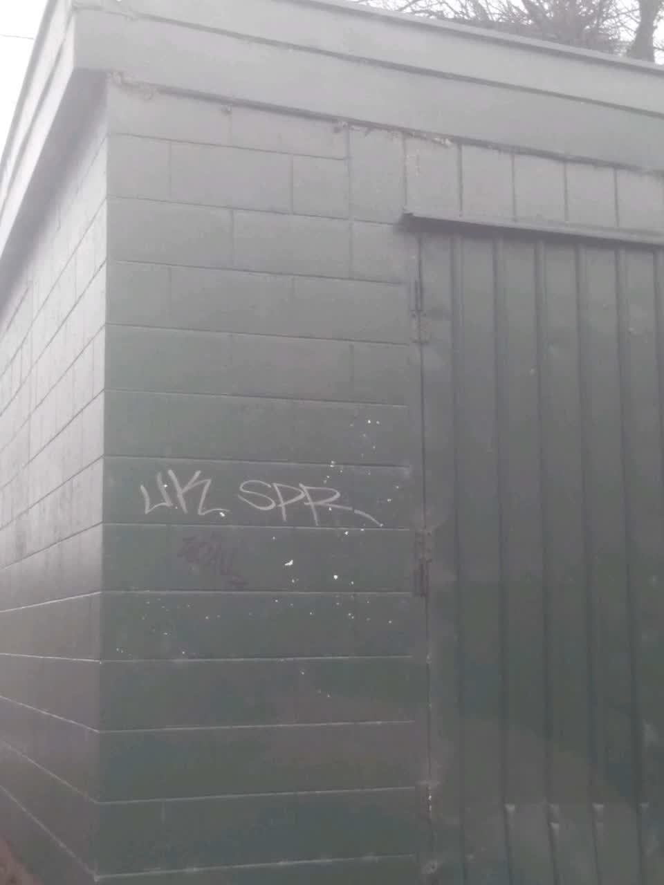 The photograph attached to this graffiti report