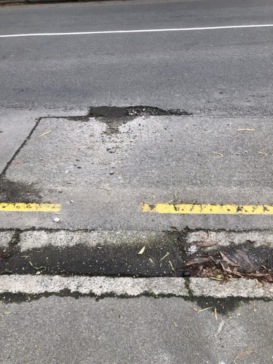 The photograph attached to this roading/streets report