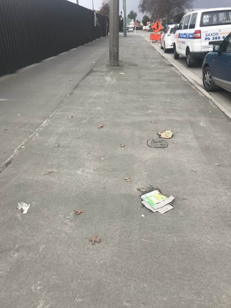 The photograph attached to this roading/streets report