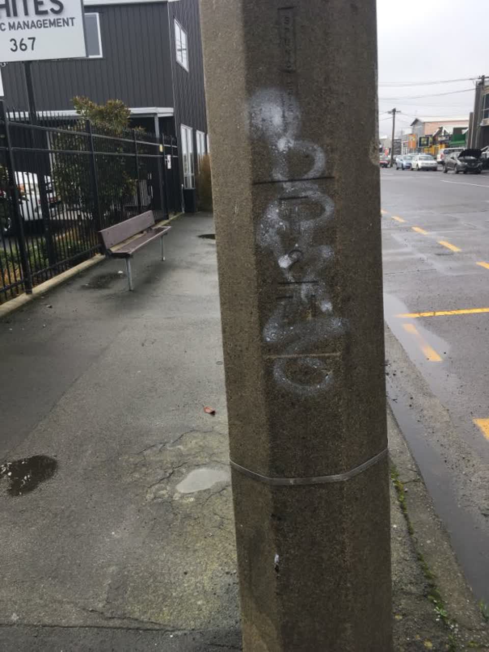 The photograph attached to this graffiti report