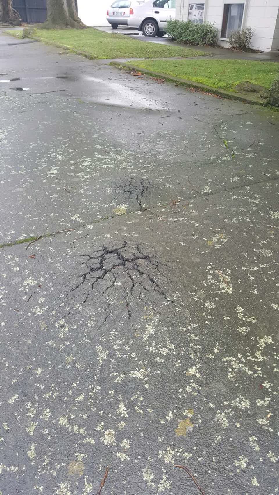 The photograph attached to this roading/streets report