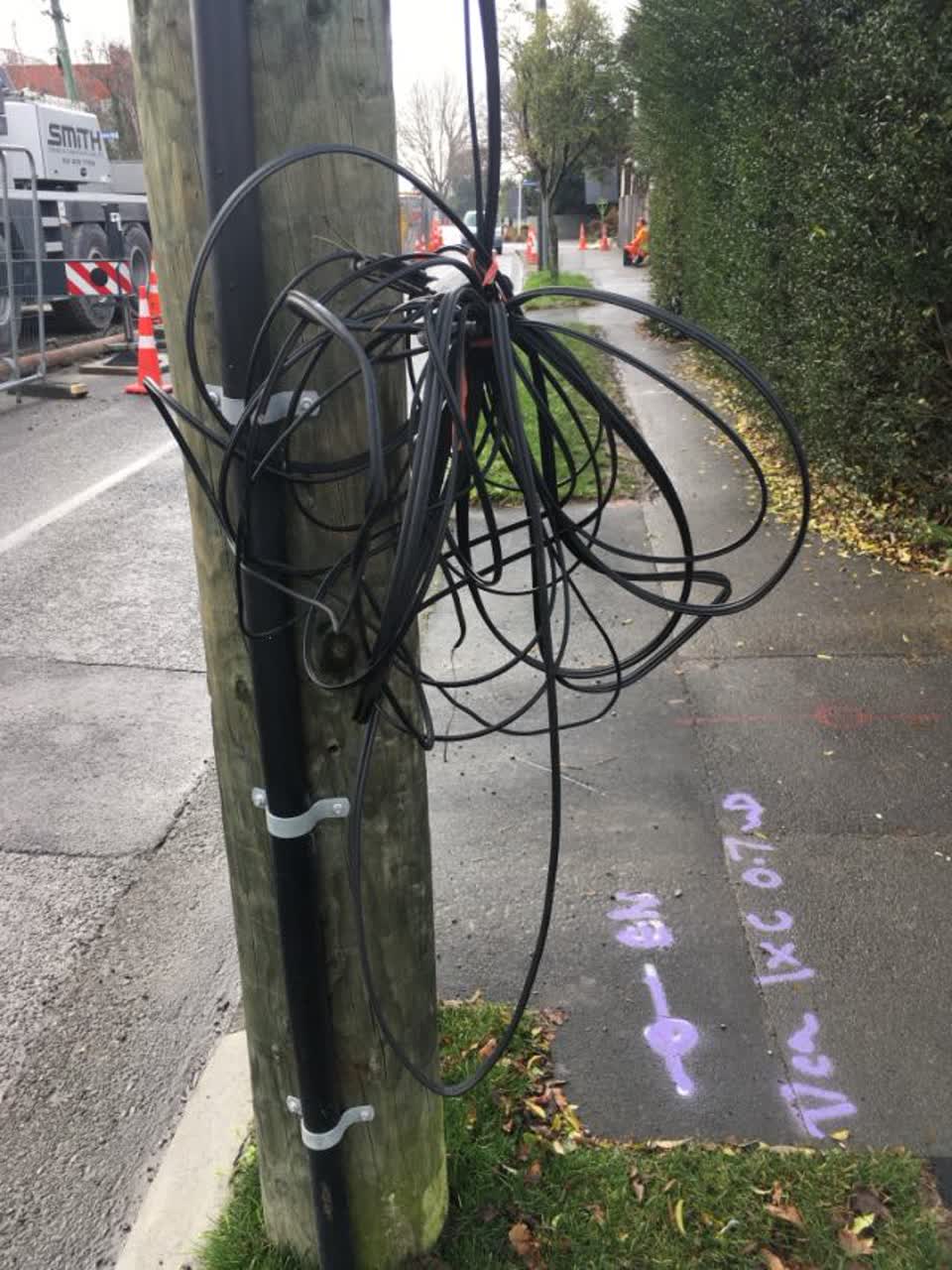 The photograph attached to this roading/streets report