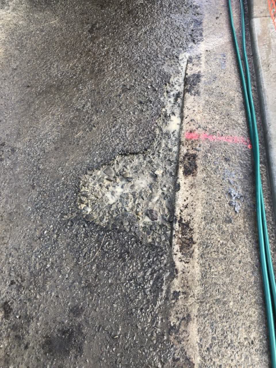 The photograph attached to this roading/streets report