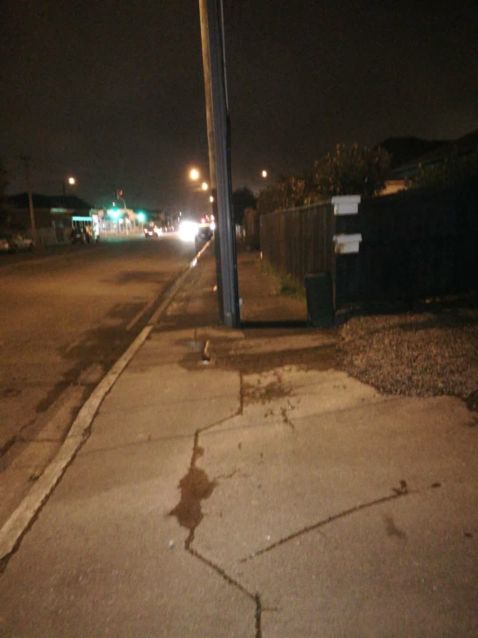 The photograph attached to this roading/streets report