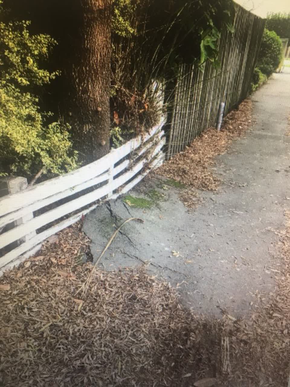 The photograph attached to this roading/streets report