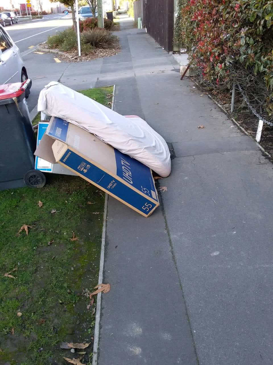 The photograph attached to this rubbish/recycling report