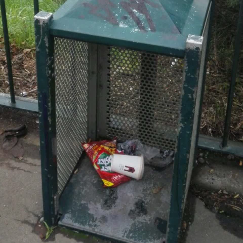 The photograph attached to this rubbish/recycling report