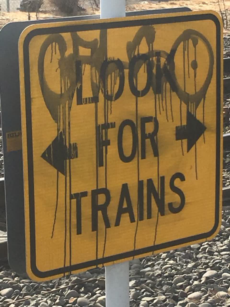 The photograph attached to this graffiti report