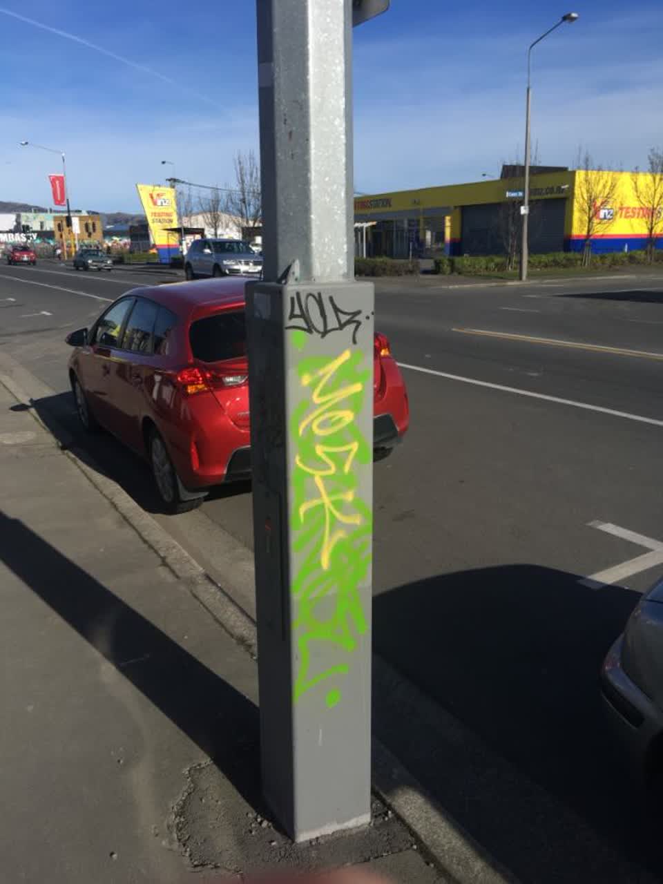 The photograph attached to this graffiti report