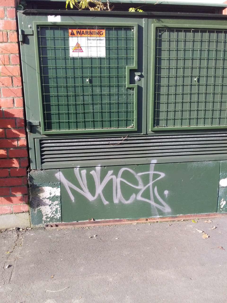 The photograph attached to this graffiti report