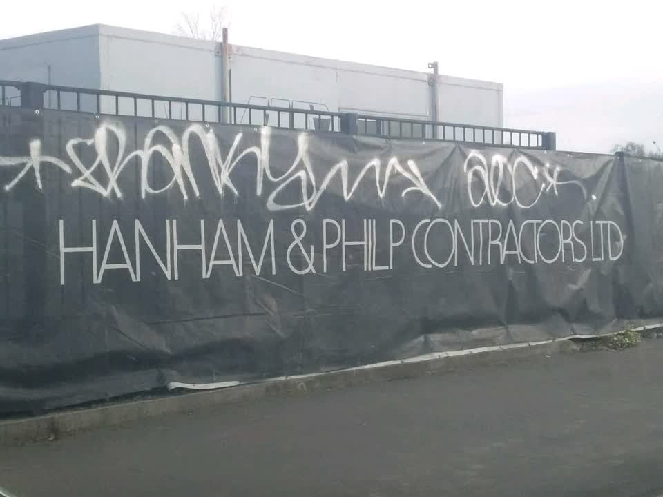The photograph attached to this graffiti report