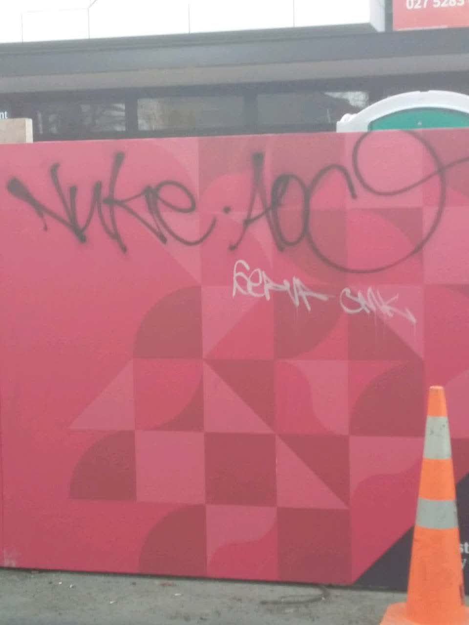The photograph attached to this graffiti report