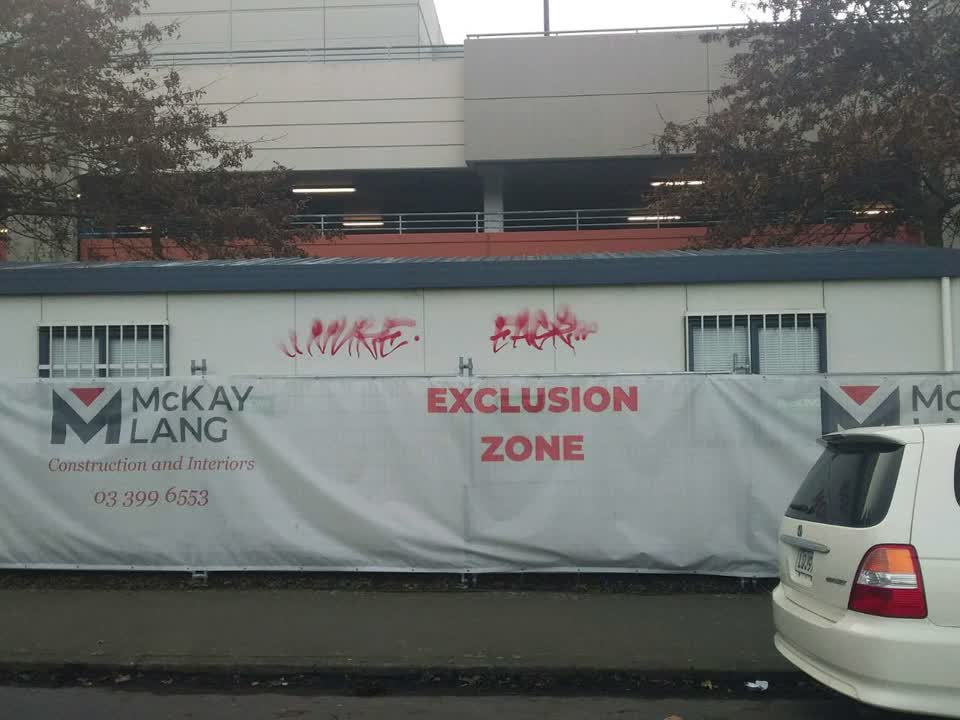The photograph attached to this graffiti report