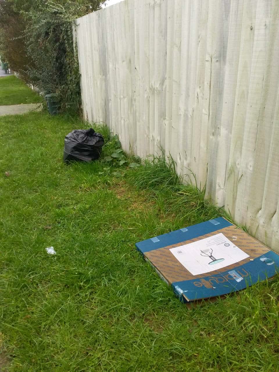 The photograph attached to this rubbish/recycling report