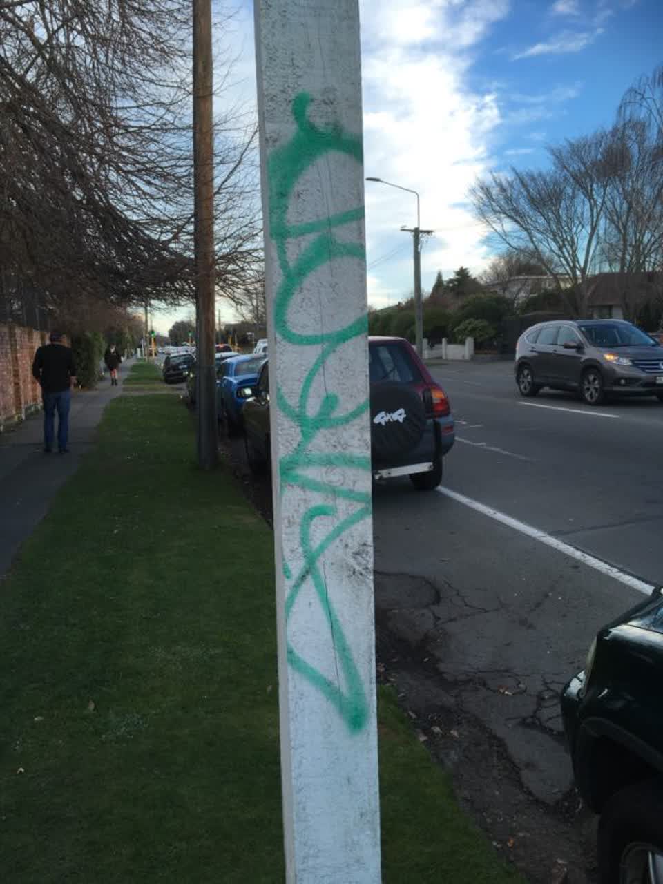 The photograph attached to this graffiti report