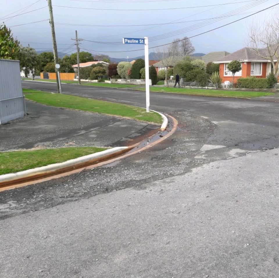 The photograph attached to this roading/streets report