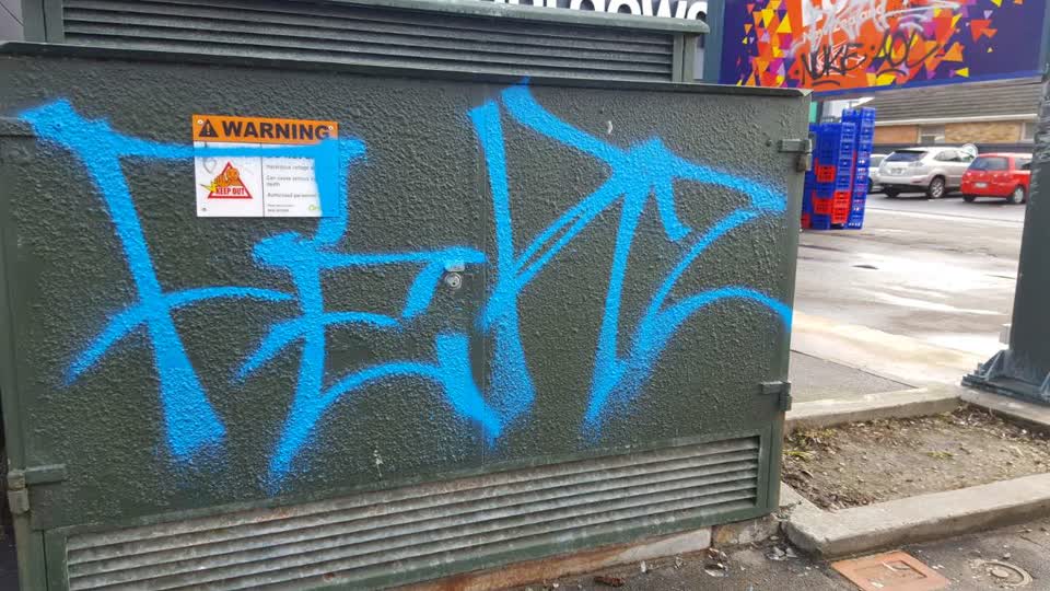 The photograph attached to this graffiti report