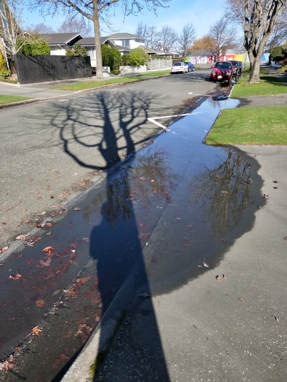 The photograph attached to this flooding report