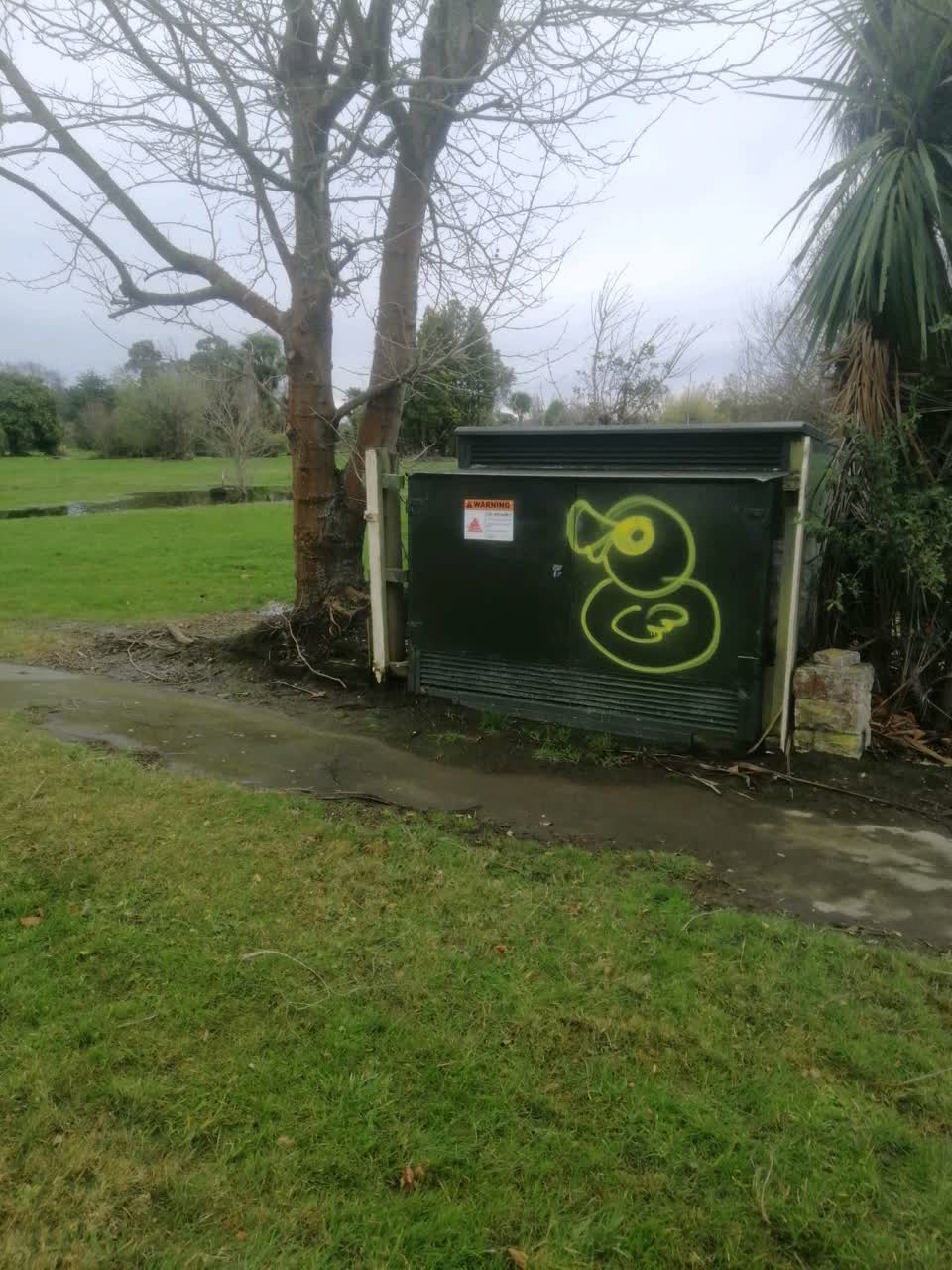 The photograph attached to this graffiti report