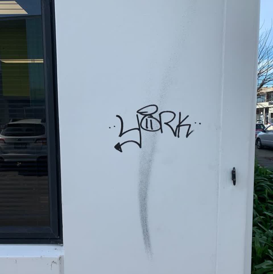 The photograph attached to this graffiti report