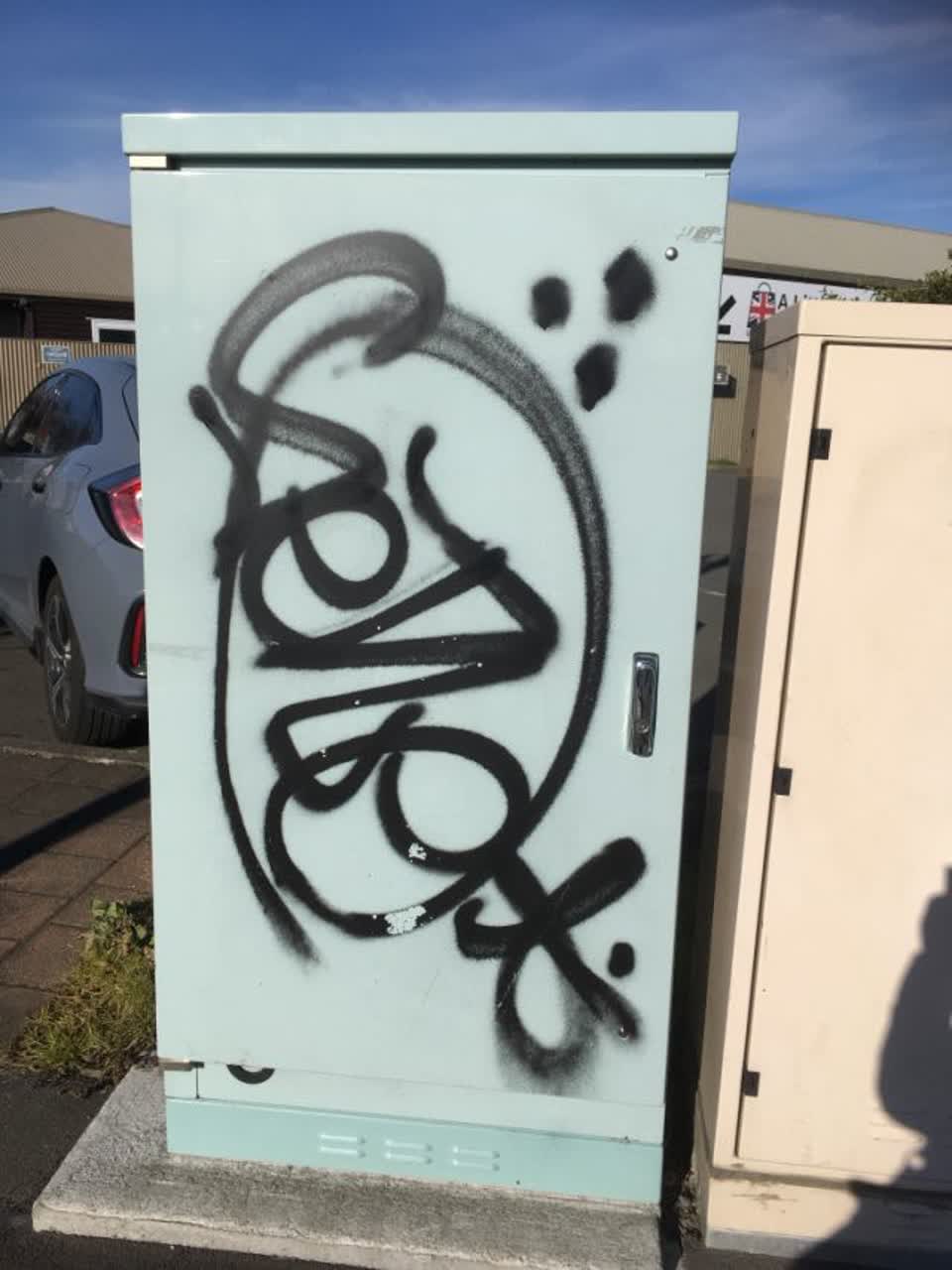 The photograph attached to this graffiti report