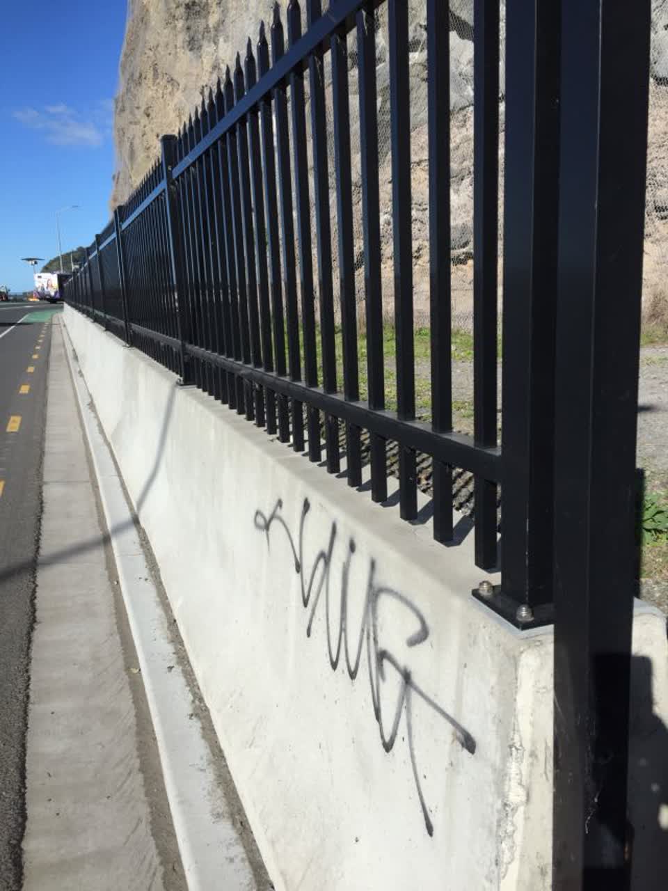 The photograph attached to this graffiti report